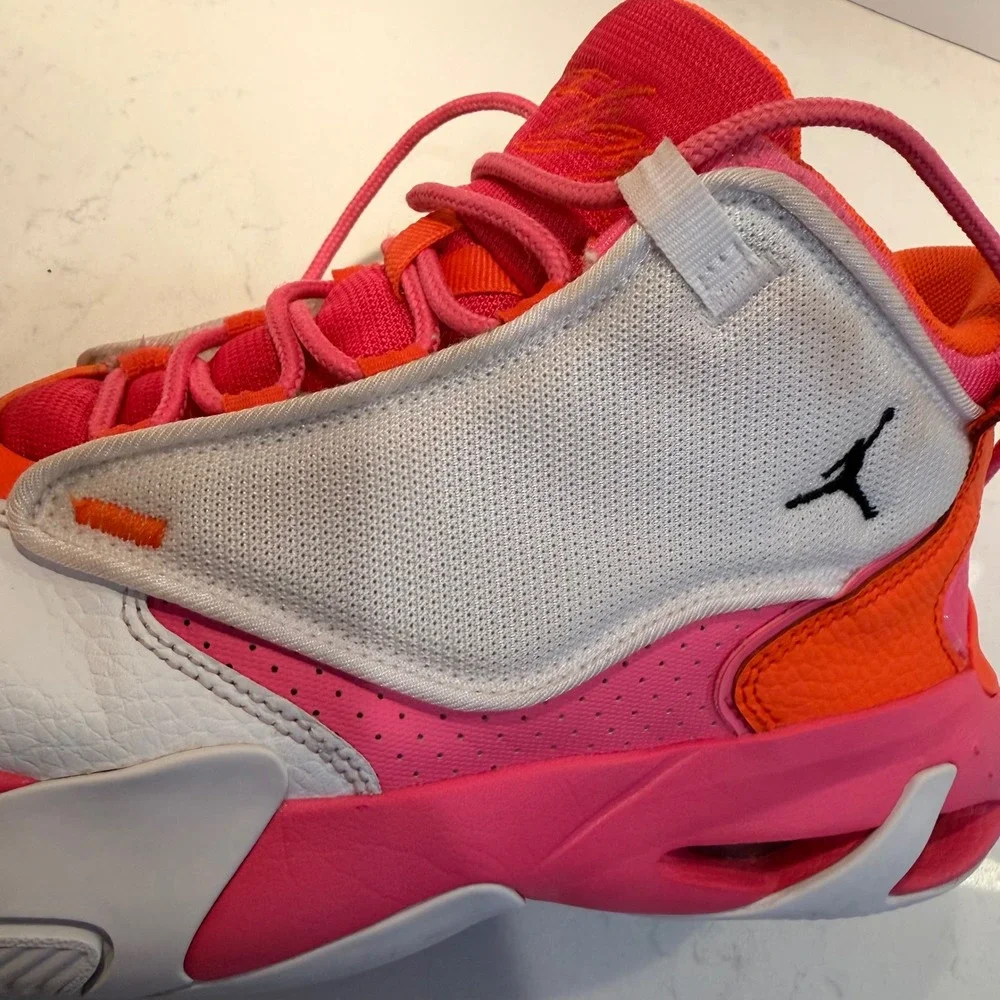 Nike Air Jordan Flight Club 91 GS Pink Orange White Size 7Y‎ DV0490-168 Hi-Top